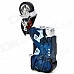 Cool Motorcycle Style Windproof Butane Jet Lighter -Blue