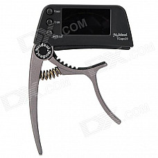 Portable Clip Chromatic Tuner / Capo for Guitar and Bass - Coffee + Black (2 x AAA)