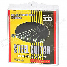 DD-FAG-218 Replacement Steel String Set for Guitar - Silver (6-Piece Pack)