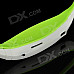 Rechargeable Sports MP3 Player Headphones Headset w/ FM / TF - White + Green