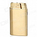 010 Elegant Flower Pattern Metal Butane Gas Lighter - Golden