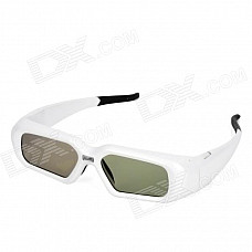 Universal USB Rechargeable 3D Active Shutter Glasses for DLP Projectors - White