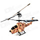 Mini Rechargeable 3.5-CH IR R/C Missile Launching Helicopter with White Light - Camouflage Yellow