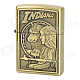 Indiana Hunting Dog / Man Pattern Metal Oil Lighter - Golden