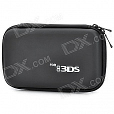 Protective Hard Artificial Leather Carrying Pouch for Nintendo 3DS - Black