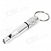 Outdoor Survival Detachable Aluminum Whistle Keychain - Silver