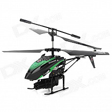 Mini Rechargeable 3.5-CH IR R/C Bullet Shooting Helicopter - Black + Green