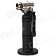 1300'C Dual Flame Stainless Steel Butane Jet Torch Lighter - Black + Silver