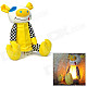 Cute Pig Doll Style Night Lamp - Yellow + Black + White