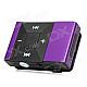 Rechargeable Screen Free MP3 Player w/ TF Slot / 3.5mm Jack - Purple + Black