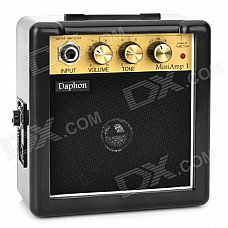 Portable 3'' Mini Guitar Amplifier w/ Removeable Belt Clip - Golden + Black (9V Battery)