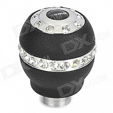 MOMO Aluminium Alloy Rhinestone Car Gear Shift Knob - Black