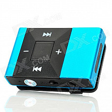 Rechargeable Screen Free MP3 Player w/ TF Slot / 3.5mm Jack - Blue + Black