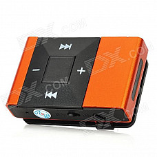 Rechargeable Screen Free MP3 Player w/ TF Slot / 3.5mm Jack - Orange + Black