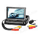 4.3" TFT LCD Folding Car Rear-View Stand Security Monitor and Camera Kit - Black