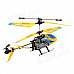 F102 Rechargeable 3.5-CH IR Controlled Aluminum Alloy R/C Helicopter - Yellow + Blue