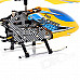 F102 Rechargeable 3.5-CH IR Controlled Aluminum Alloy R/C Helicopter - Yellow + Blue