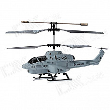 Rechargeable IR Controlled 3.5-CH R/C Missiles Launching Helicopter - Black + Grey