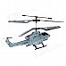 Rechargeable IR Controlled 3.5-CH R/C Missiles Launching Helicopter - Black + Grey