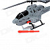 Rechargeable IR Controlled 3.5-CH R/C Missiles Launching Helicopter - Black + Grey