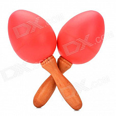 DD-SE2-RD Instrument Sound Rhythm Eggs Shaker Toy - Red (Pair)