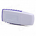 Portable USB 2.0 Mini SD / TF Card Reader - White + Purple