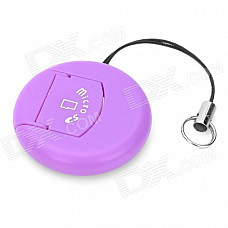 Portable Round Shape USB 2.0 Micro SD / TF Card Reader - Purple (Max. 32GB)