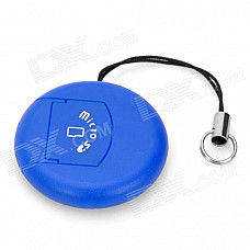 Portable Round Shape USB 2.0 Micro SD / TF Card Reader - Blue (Max.32GB)