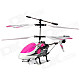 F102 Rechargeable 3.5-CH IR Controlled Aluminum Alloy R/C Helicopter - Pink + White