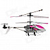 F102 Rechargeable 3.5-CH IR Controlled Aluminum Alloy R/C Helicopter - Pink + White