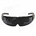 VG-02 Rechargeable 52" Virtual Screen Video Plastic Glasses w/ AV-In / 2-Earphone Ports - Black