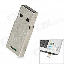 Mini Aluminum USB 2.0 Flash Drive - Silver (4GB)