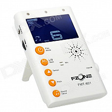 FMT-601 2.2" LCD Digital Chromatic Metronome Tuner for Guitar / Bass + More - White (2 x AAA)