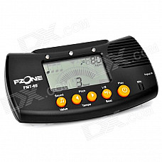 FMT-60 2.0" LCD Digital 3-in-1 Metronome / Tuner / Tone Generator - Black (2 x AAA)