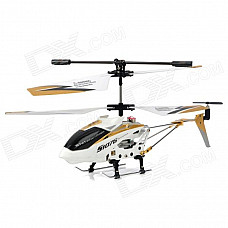 Rechargeable 3.5-CH IR Controlled Alloy R/C Helicopter w/ Gyroscope - White + Golden