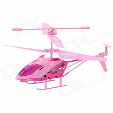 Portable 2.4GHz 4-CH Rechargeable IR R/C Helicopter w/ Gyroscope - Pink