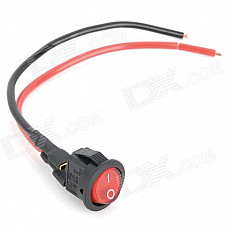 DIY Mini Round Rocker Button Switch - Black + Red (AC 120V / AC 250V)