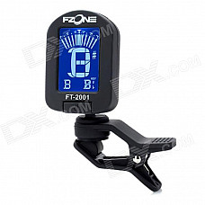 FT-2001 Instrument 1.2" Guitar / Bass / Violin / Ukulele Tuner w/ Clip - Black