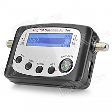 SF-9505A 2.3" Digital Satellite Signal Finder Meter w/ Compass - Black