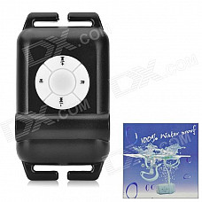 Water Resistant MP3 Player w/ FM Radio - Black (4GB)