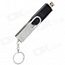 USB Flash Drive Style Rechargeable USB Electronic Cigarette Lighter w/ Keychain - Silver + Black