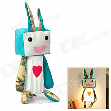 Cute Cartoon Rabbit Style Wall Light Lamp - White + Dark Cyan