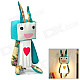 Cute Cartoon Rabbit Style Wall Light Lamp - White + Dark Cyan