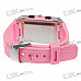 Bluetooth Cell Phone Caller ID Display Vibrating Wristwatch (Pink Strap)