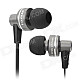 ES900I Stylish 3.5mm Stereo In-Ear Earphone w/ Microphone - Black + Grey