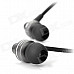 ES900I Stylish 3.5mm Stereo In-Ear Earphone w/ Microphone - Black + Grey