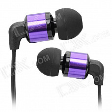 Awei Stylish In-Ear Earphone for Cell Phone / MP3 / MP4 - Purple + Black