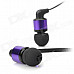 Awei Stylish In-Ear Earphone for Cell Phone / MP3 / MP4 - Purple + Black