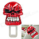 Cool Safety Skull Style Seat Belt Buckle Latches - White + Red