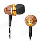 Awei Stylish In-Ear Earphone for Iphone / Cell Phone / MP3 / MP4 - Wood (3.5mm Jack)